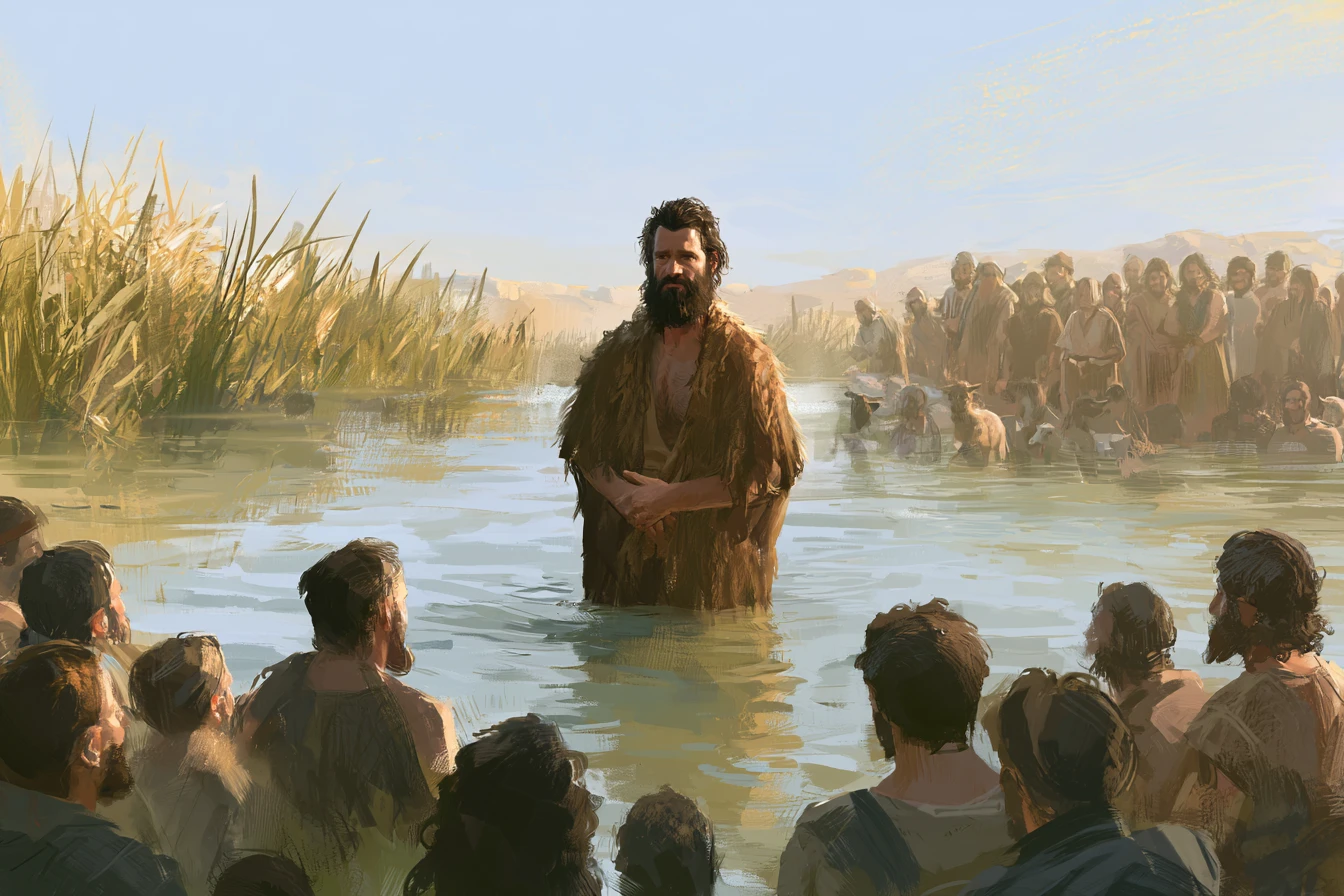 A baptism by the river, Byzantium